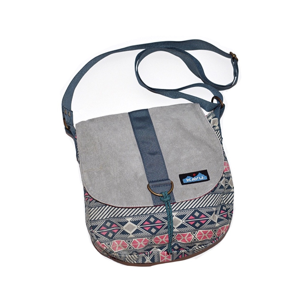 Kavu Wayfare Mini Crossbody Canvas Bag Geometric